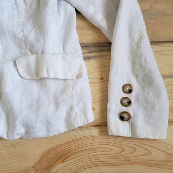Cynthia Rowley White Linen Blazer - Picture 4 of 5
